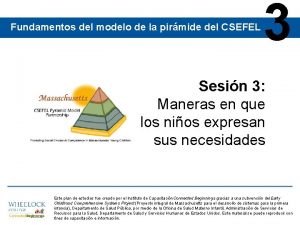 Fundamentos del modelo de la pirmide del CSEFEL