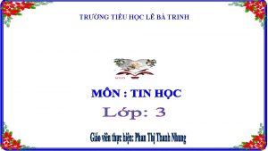 TRNG TIU HC L B TRINH KIM TRA