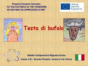 Progetto Europeo Comenius LA TUA CULTURA E LE