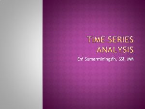 Eni Sumarminingsih SSi MM Examples of Time Series