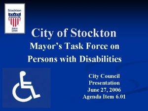 City of Stockton Mayors Task Force on Persons