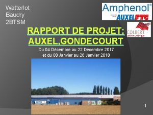 Watterlot Baudry 2 BTSM RAPPORT DE PROJET AUXEL