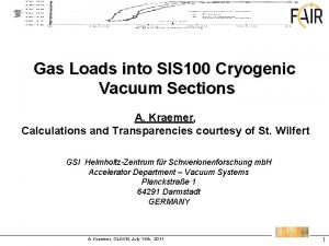 Gas Loads into SIS 100 Cryogenic Vacuum Sections