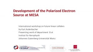 Development of the Polarized Electron Source at MESA