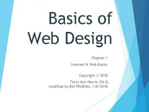 Basics of Web Design Chapter 1 Internet Web