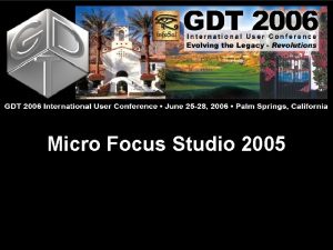 Micro Focus Studio 2005 Micro Focus Studio 2005