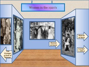 Women in the 1920s Women at Work Women