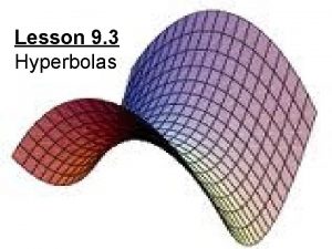 Lesson 9 3 Hyperbolas Hyperbola Set of all