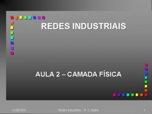 REDES INDUSTRIAIS AULA 2 CAMADA FSICA 12282021 Redes