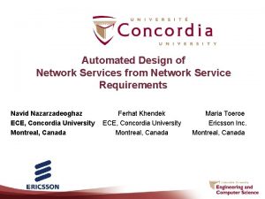 Automated Design of Network Services from Network Service