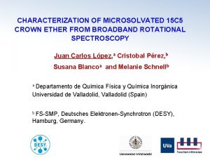 CHARACTERIZATION OF MICROSOLVATED 15 C 5 CROWN ETHER