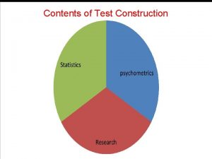 Contents of Test Construction What is test construction