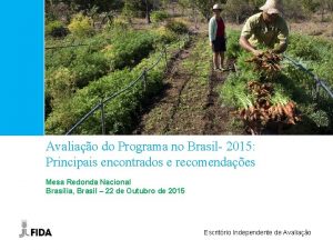 Avaliao do Programa no Brasil 2015 Principais encontrados