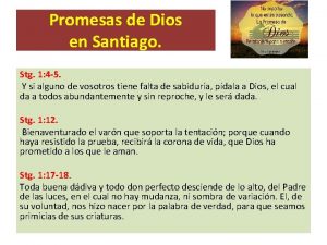 Promesas de Dios en Santiago Stg 1 4