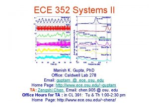 ECE 352 Systems II Manish K Gupta Ph