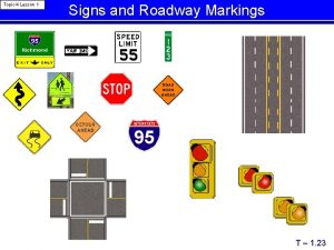 Topic 4 Lesson 1 Signs and Roadway Markings