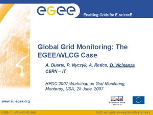Enabling Grids for Escienc E Global Grid Monitoring