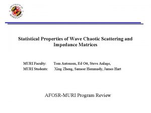 Statistical Properties of Wave Chaotic Scattering and Impedance