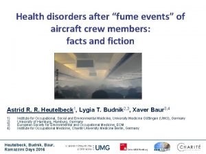 Foto Dr S Michaelis Health disorders after fume