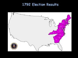1792 Election Results 1792 Election Results 16 states