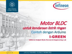 Motor BLDC untuk kendaraan listrik ringan IGREEN InfineonGadjah