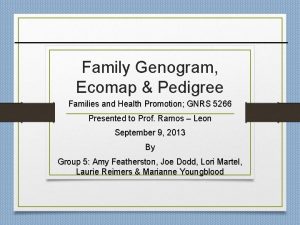 Family Genogram Ecomap Pedigree Families and Health Promotion