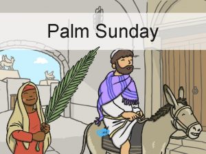 Palm Sunday Aim I can explain why Palm