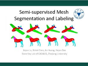 Semisupervised Mesh Segmentation and Labeling Jiajun Lv Xinlei