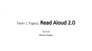 Term 1 Topics Read 71 5 33 Murata