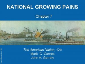 NATIONAL GROWING PAINS Pearson Education Inc 2006 Chapter