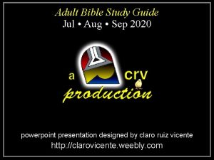 Adult Bible Study Guide Jul Aug Sep 2020