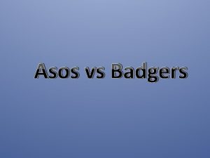 Asos vs Badgers Asoss website has many different