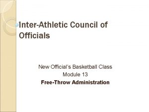 InterAthletic Council of Officials New Officials Basketball Class