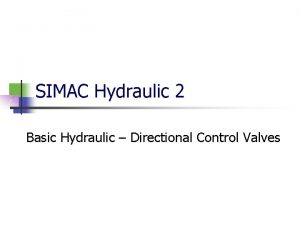 SIMAC Hydraulic 2 Basic Hydraulic Directional Control Valves