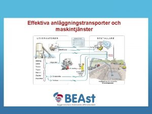 Effektiva anlggningstransporter och maskintjnster Fakta om projektet fr