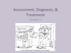 Assessment Diagnosis Treatment Chapter 4 Outline Clinical Assessment