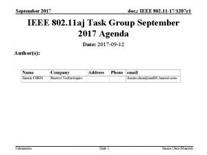 doc IEEE 802 11 171207 r 1 September