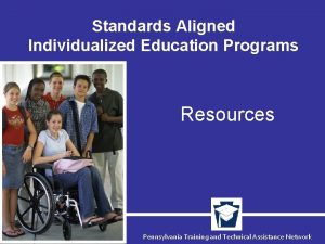 Standards Aligned Individualized Education Programs Resources Pennsylvania Training