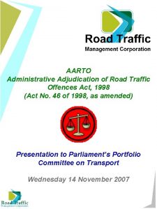 AARTO Administrative Adjudication of Road Traffic Offences Act