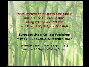 Measurement of the Higgs boson mass and ee