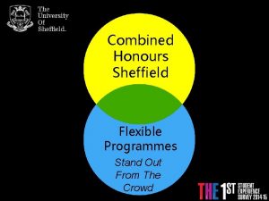 Combined Honours Sheffield Flexible Programmes Stand Out From