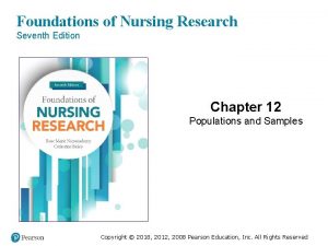 Foundations of Nursing Research Seventh Edition Chapter 12