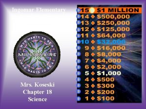 Ingomar Elementary Review Game Mrs Koseski Chapter 18