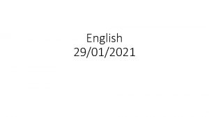 English 29012021 Reading Activity Please see the next