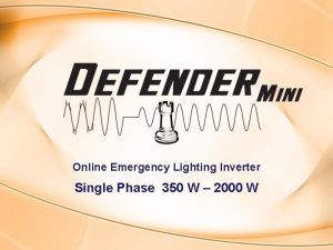 Online Emergency Lighting Inverter Single Phase 350 W