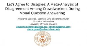 Lets Agree to Disagree A MetaAnalysis of Disagreement