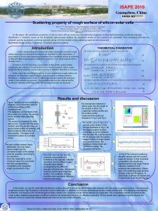 ISAPE 2010 Guangzhou China PAPER NO Scattering property