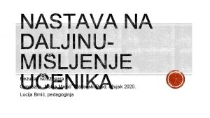 Rezultati istraivanja Gimnazija Matija Mesi Slavonski Brod oujak