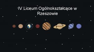 p IV Liceum Oglnoksztacce w Rzeszowie Jestemy szko