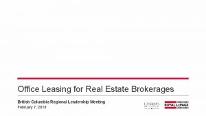 Office Leasing for Real Estate Brokerages British Columbia